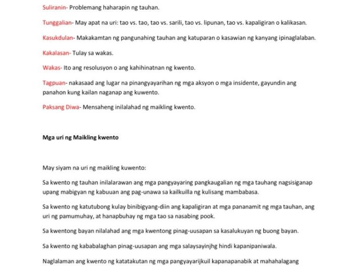 Mga Bahagi Ng Maikling Kwento At Ang Kanilang Kahulugan